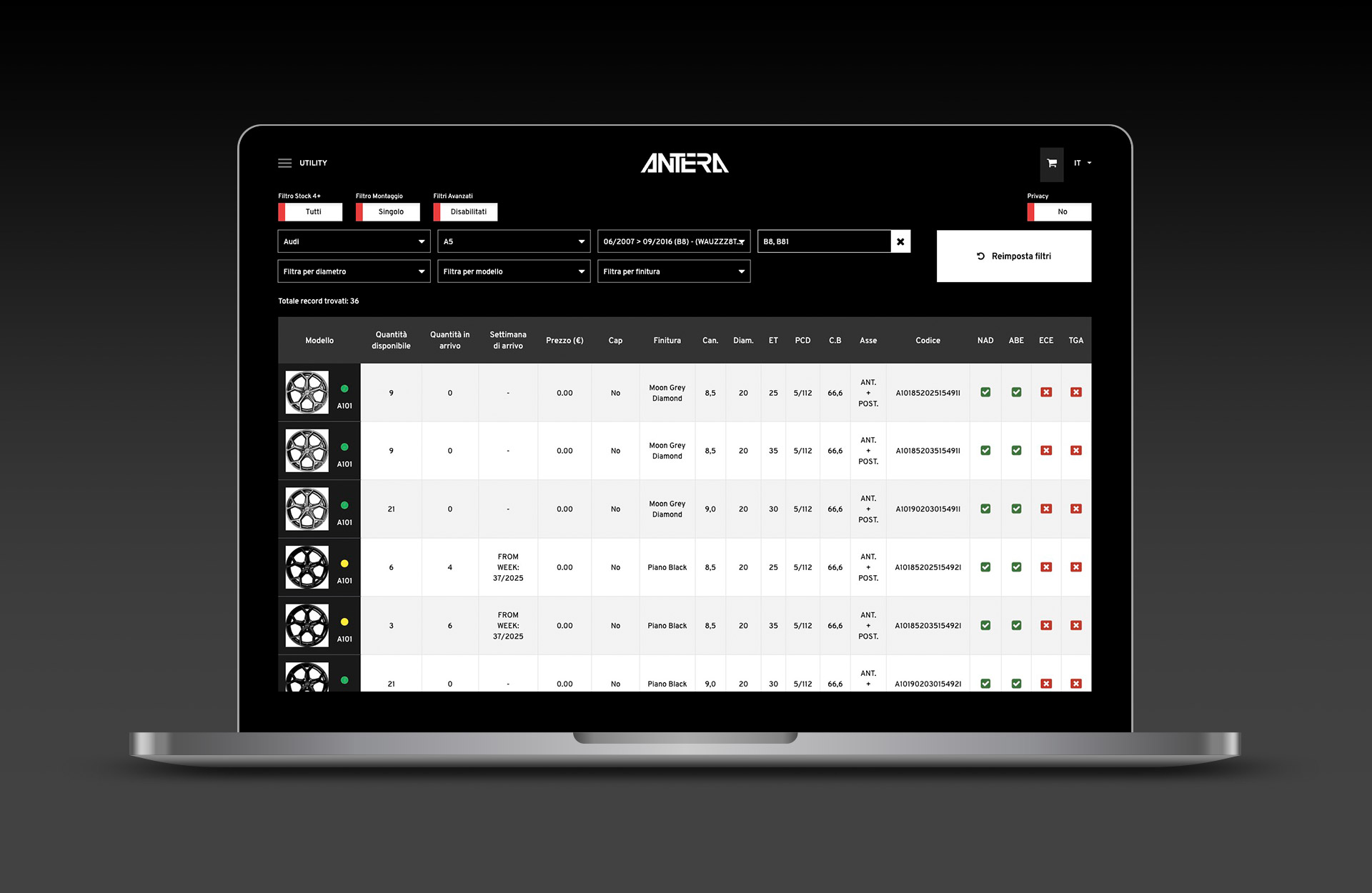 B2B Antera (Provvisorio)